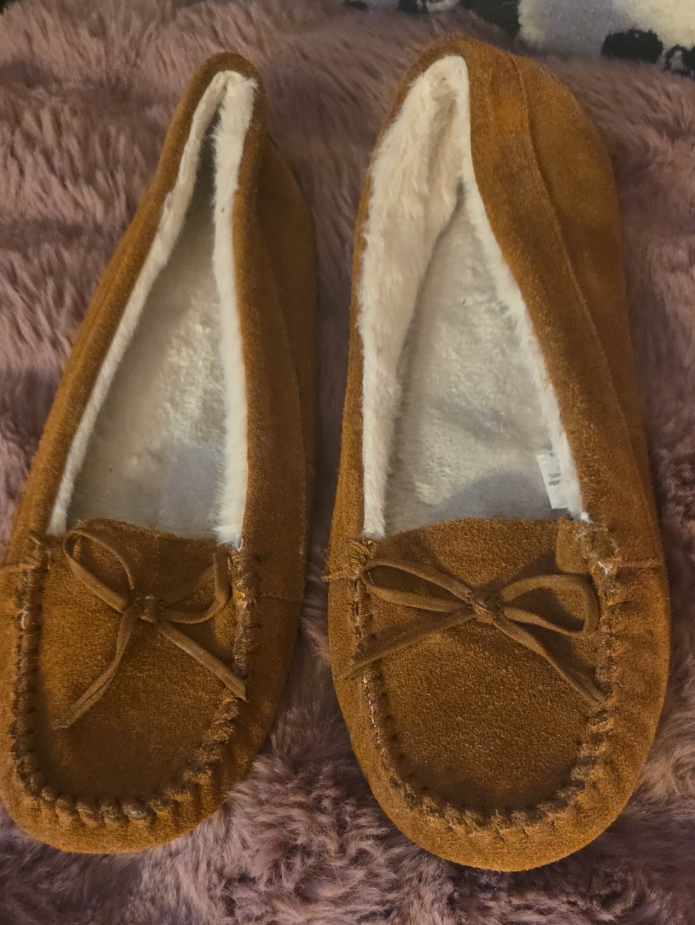 Secret Treasures Women's Moccasin Slippers - Tan Size L 9-10